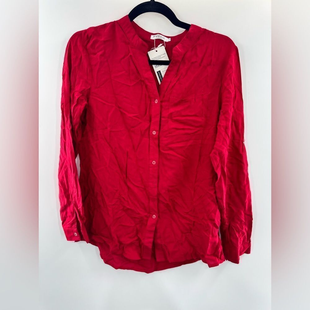 3For$20 Meaneor Red Long sleeve  Blouse NWT size: M